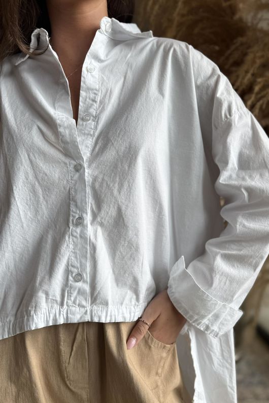 Paloma French Tuck Shirt White